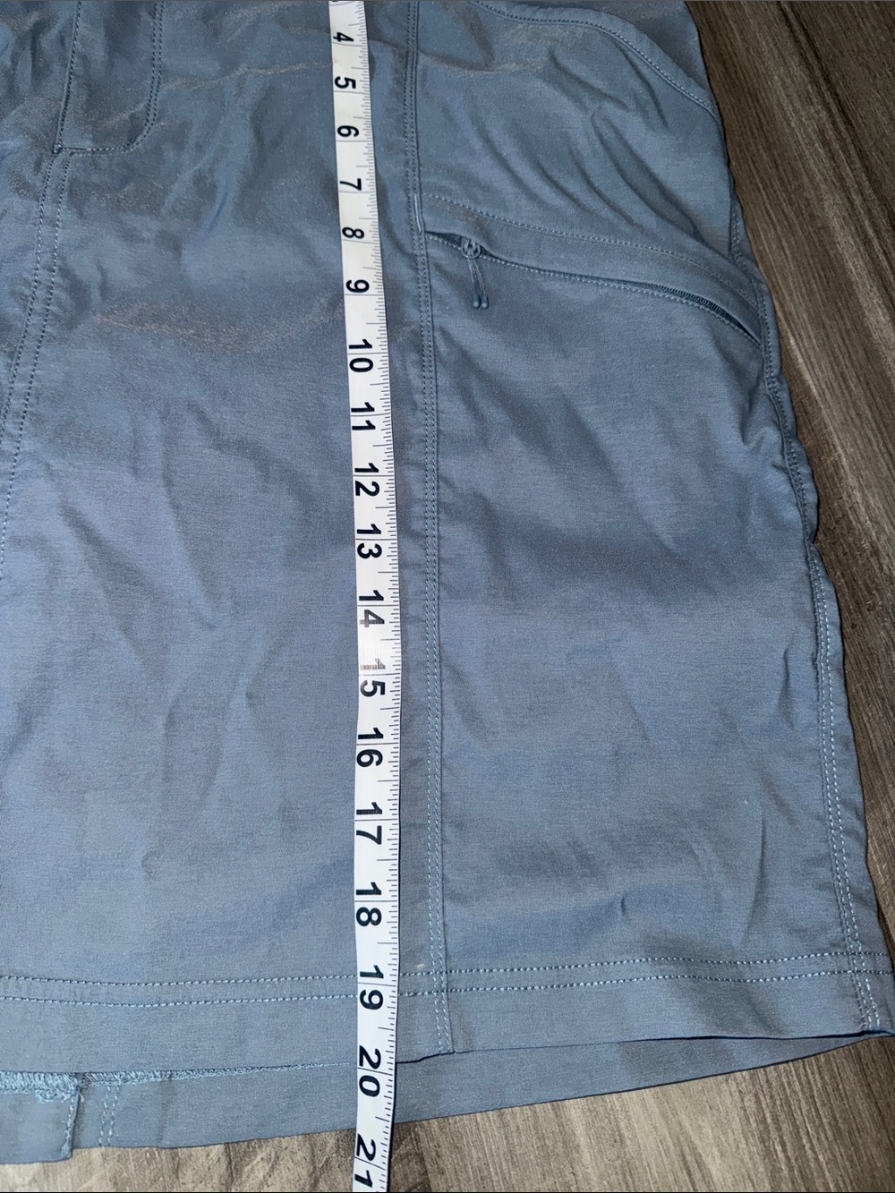 Duluth Trading Company Dry on the Fly skort skirt 18 women’s casual grey blue - Picture 3 of 7